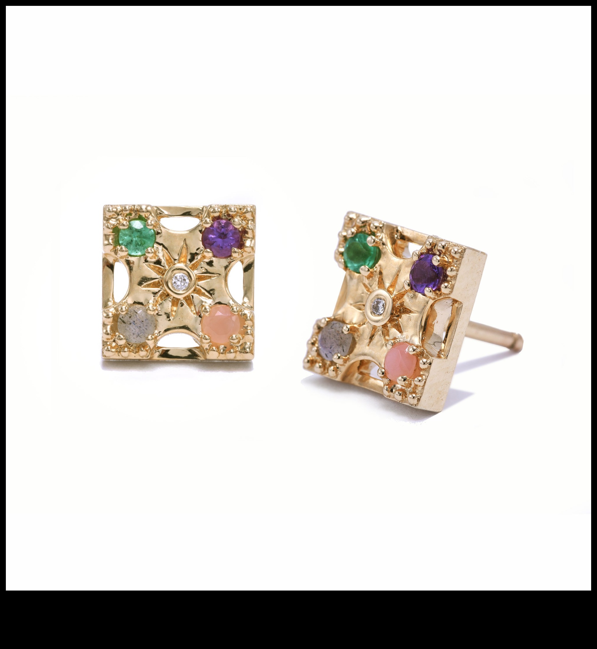 Harmonija dārgakmeņos: sazinieties ar skaistumu, izmantojot mūsu dārgakmeņiem rotātos auskarus