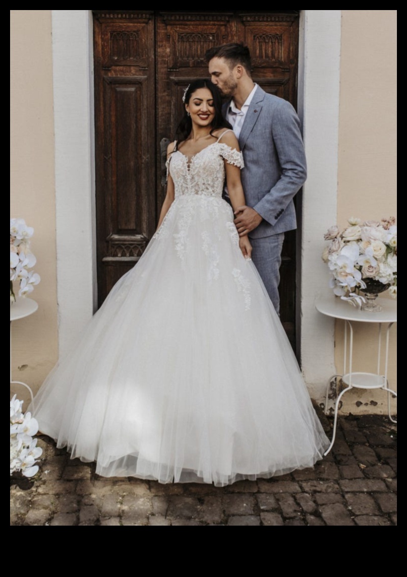 Crowning Glory: Graceful Princess Wedding Couture