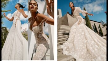 Gludi silueti: modernas kāzu kleitas brīnumi